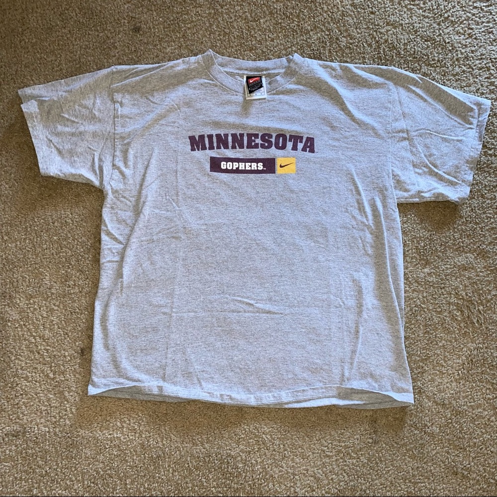 University of Minnesota Gophers Nike Team Shirt Gray Size Large